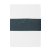 Moonlight Sea Monogram Buikband – Midnight Blue Uitnodigingen Wikkel (Achterkant Voorbeeld)
