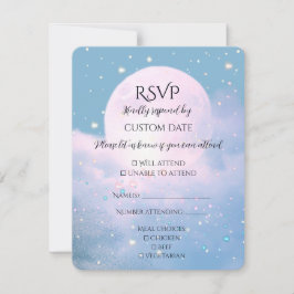Moonlight Shimmer Atmosferische Trouwcollectie RSVP Kaartje