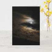 Moonlight Shining on Clouds Photo Blank Kaart (Gele Bloem)