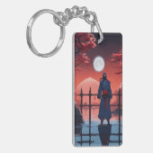 Moonlight Shinobi Rode Bloesem Sleutelhanger (Voorkant Links)