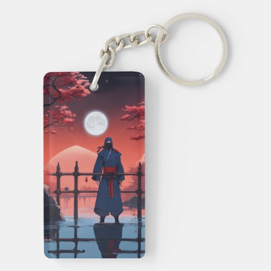 Moonlight Shinobi Rode Bloesem Sleutelhanger (achterkant)