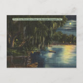Moonlight Shore Isle of Hope Savannah GA retro Briefkaart (Voorkant)