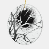 Moonlight Silhouette Keramisch Ornament (Links)