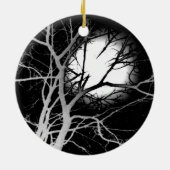 Moonlight Silhouette Keramisch Ornament (Achterkant)