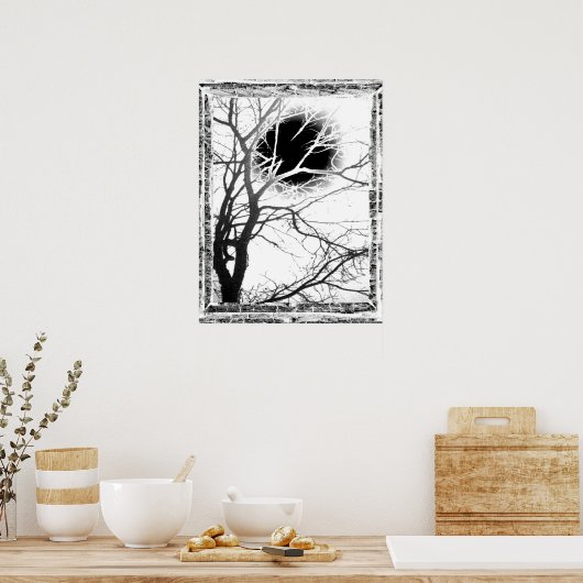 Moonlight Silhouette Poster (Keuken)