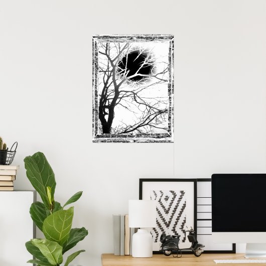 Moonlight Silhouette Poster (Thuiskantoor)