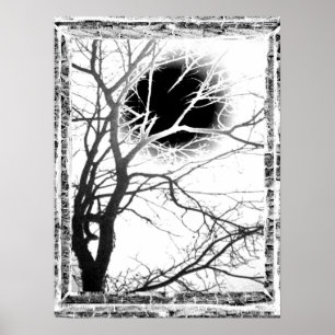 Moonlight Silhouette Poster