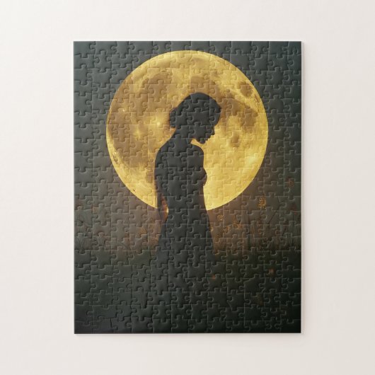 Moonlight Silhouette Puzzle - Dromerig nachtlandsc Legpuzzel (Verticaal)