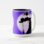 Moonlight Silhouetted Dancer Coffee Mok (Voorkant rechts)