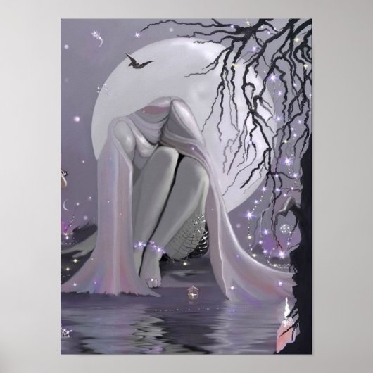 Moonlight-slaapstand op canvas poster (Voorkant)