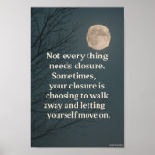 Moonlight Sluiting-Inspirerend Night Sky Wall Art Poster (Voorkant)