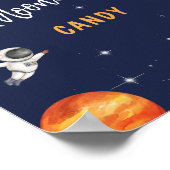 Moonlight Snoep Space Thema Verjaardagsfeestje tek Poster (Hoek)