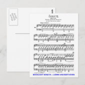 Moonlight-Sonata-Ludwig-Beethoven Briefkaart (Voorkant / Achterkant)