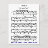 Moonlight-Sonata-Ludwig-Beethoven Briefkaart (Voorkant)