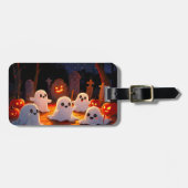 Moonlight Spooky Ghost Tales Bagagelabel (Voorkant horizontaal)