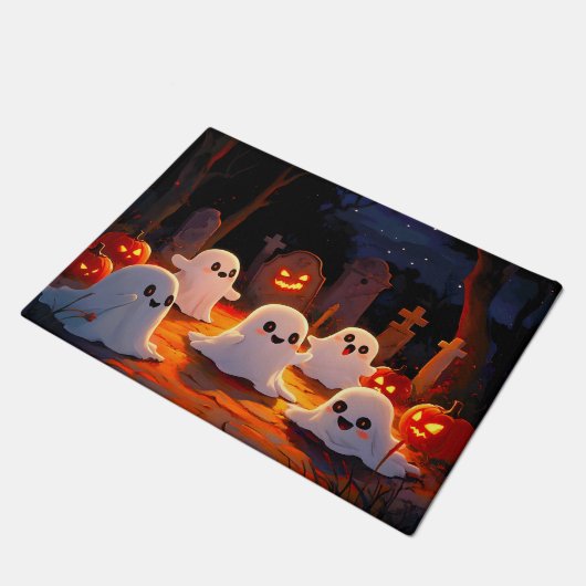 Moonlight Spooky Ghost Tales Deurmat (Schuin)