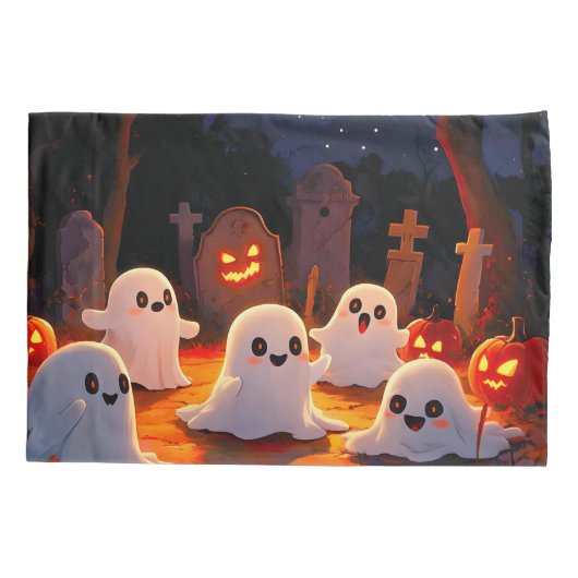 Moonlight Spooky Ghost Tales Kussensloop (Achterkant)