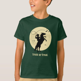 moonlight spooky horseman trick or treat t-shirt