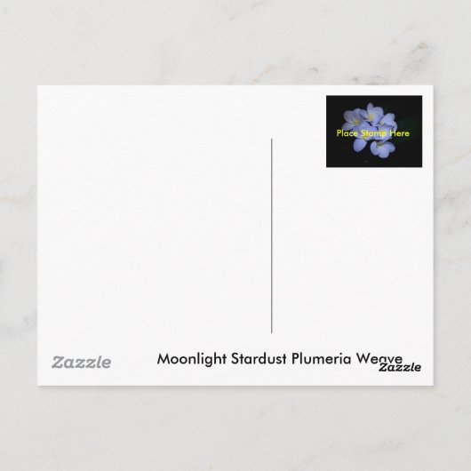 Moonlight Stardus Plumeria Weave Briefkaart (Achterkant)