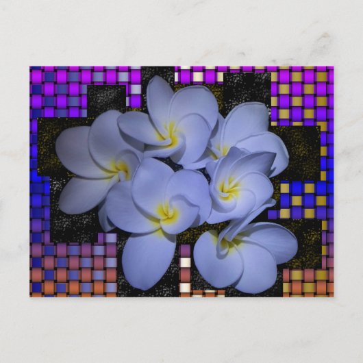 Moonlight Stardus Plumeria Weave Briefkaart (Voorkant)
