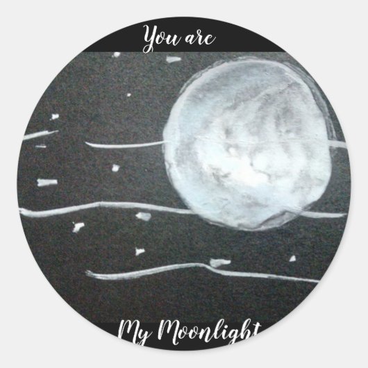 Moonlight-Sticker Ronde Sticker (Voorkant)