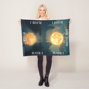 Moonlight Swamp TTRPG Tabletop Gaming bord Fleece Deken