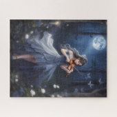Moonlight Symphony - dromerige viool spelen meisje Legpuzzel (Horizontaal)