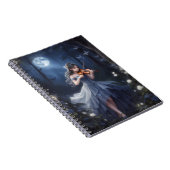 Moonlight Symphony - dromerige viool spelen meisje Notitieboek (Rechterzijde)
