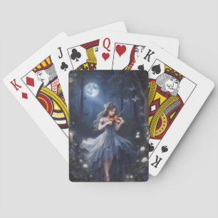 Moonlight Symphony - dromerige viool spelen meisje Pokerkaarten