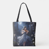 Moonlight Symphony - dromerige viool spelen meisje Tote Bag (Achterkant)