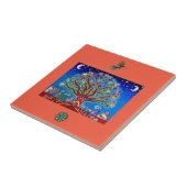 Moonlight Tree of Life Talavera Style Mexican Tegeltje (Zijkant)