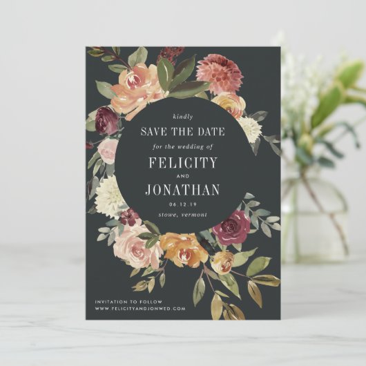 Moonlight Tuin Save the Date Kaart (Staand voorkant)