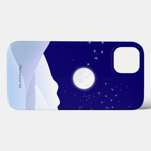 Moonlight Twinkle Star Bekend Landschap Modern Case-Mate iPhone Case (Achterkant (horizontaal))