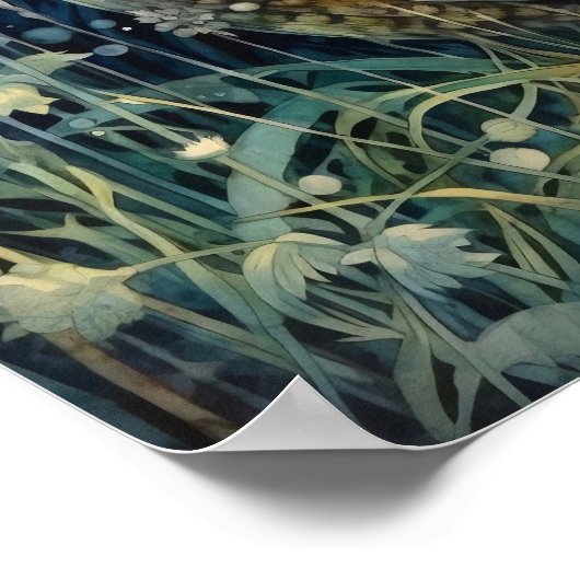 Moonlight Uil Art Print (Hoek)