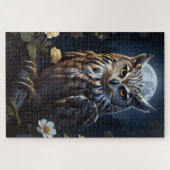 Moonlight Uil kijken over de duisternis Legpuzzel (Horizontaal)