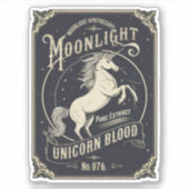 Moonlight Unicorn Blood Label Sticker (Voorkant)