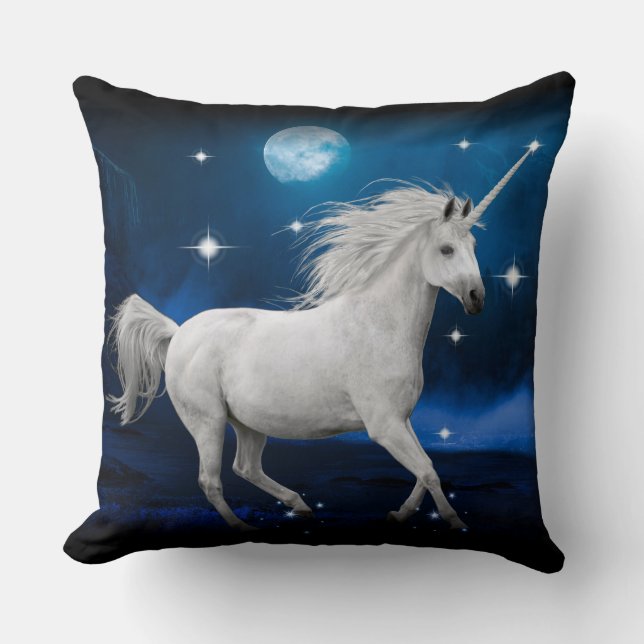 Moonlight Unicorn Pillow Kussen (Voorkant)