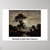 Moonlight van Ralph Albert Blakelock Poster (Voorkant)