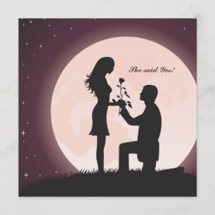 Moonlight Verloving Invitation Kaart
