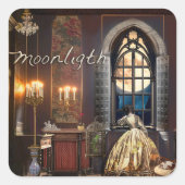 Moonlight Vierkante Sticker (Voorkant)