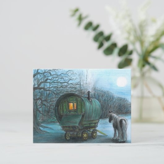 Moonlight-wagen Briefkaart (Staand voorkant)