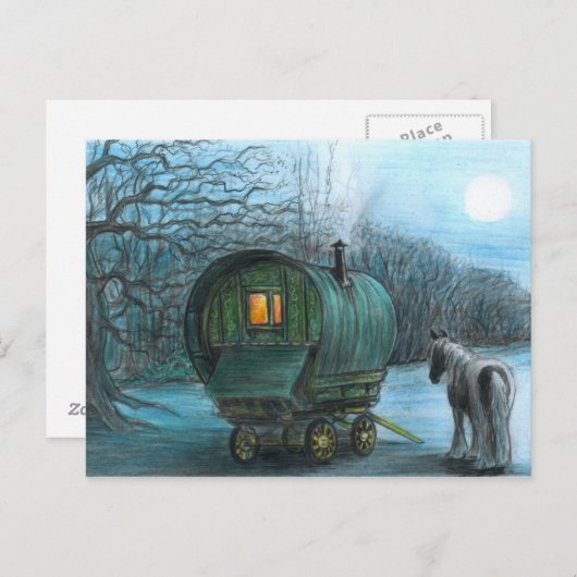 Moonlight-wagen Briefkaart (Voorkant / Achterkant)