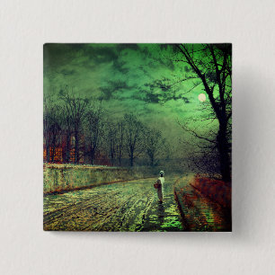 Moonlight Walk Vierkante Button 5,1 Cm