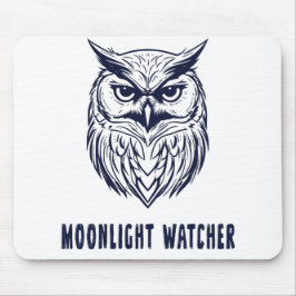 Moonlight Watcher - Owl Design - Mousepad Muismat