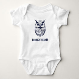 Moonlight Watcher – Owl Design Toddler Bodysuit