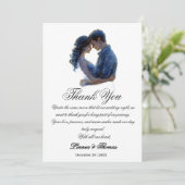 Moonlight Wedding Celestial Love Night Sky Theme Bedankkaart (Staand voorkant)