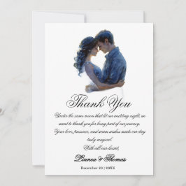 Moonlight Wedding Celestial Love Night Sky Theme Bedankkaart