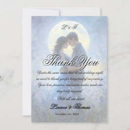 Moonlight Wedding Celestial Love Night Sky Theme Bedankkaart