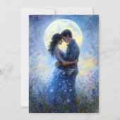 Moonlight Wedding Celestial Love Night Sky Theme Bedankkaart (Achterkant)