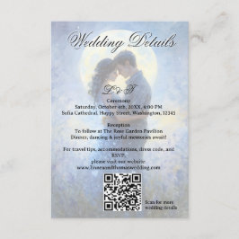 Moonlight Wedding Celestial Love Night Sky Theme Informatiekaartje